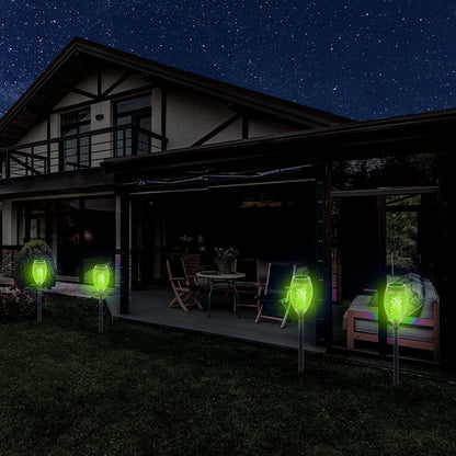 Set of 2 Solar Torch Lights with Flickering Flame Effect