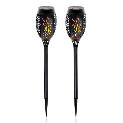 Set of 2 Solar Torch Lights with Flickering Flame Effect