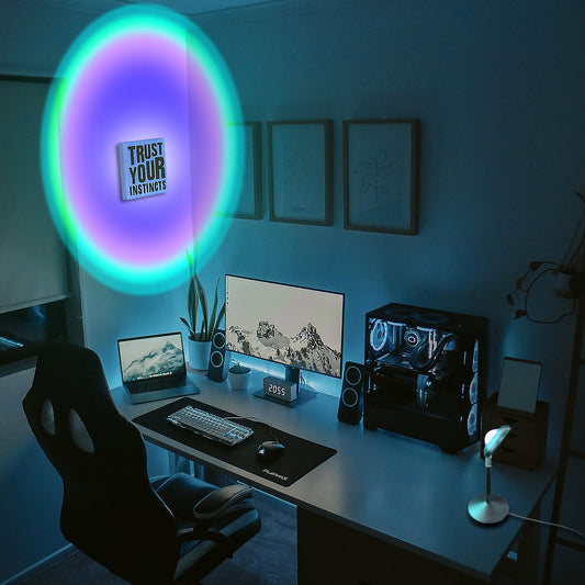 Sunset Projector Table Lamp RGB Glow Effect