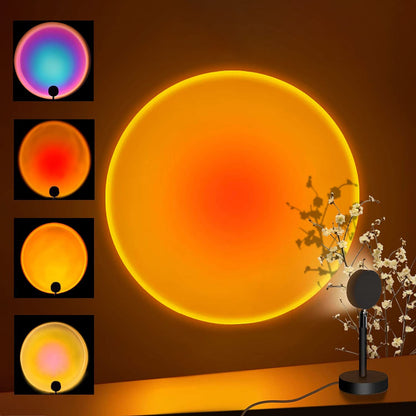 Sunset Projector Table Lamp RGB Glow Effect